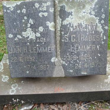 LEMMER Jan H. 1892-1967 &amp; S.C. 1899-1973