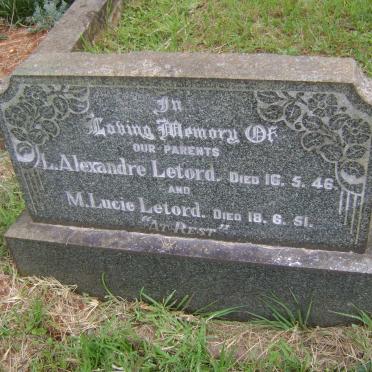 LETORD L. Alexandre -1946 &amp; M. Lucie -1951