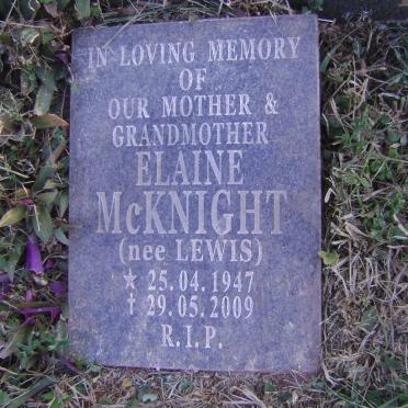 LEWIS Llewellyn Oscar 1919-1991 &amp; Eugene Juliana 1924-2004 :: McKNIGHT Elaine nee LEWIS 1947-2009