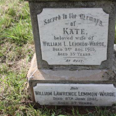 LEMMON-WARDE William Lawrence -1941 &amp; Kate -1915