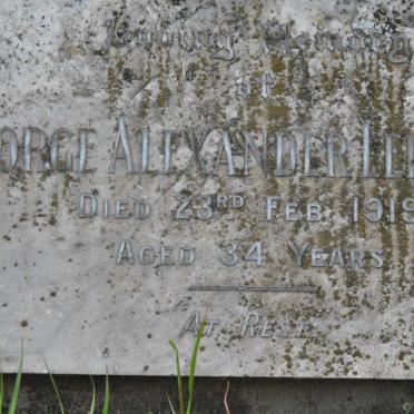 LEIGHTON George Alexander -1919