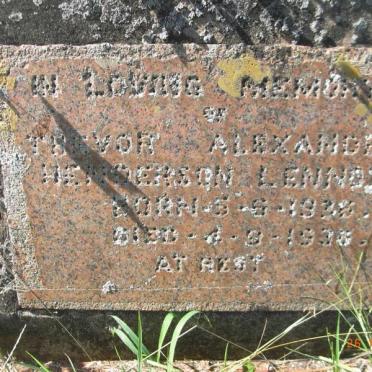 LENNOX Trevor Alexander Henderson 1936-1936