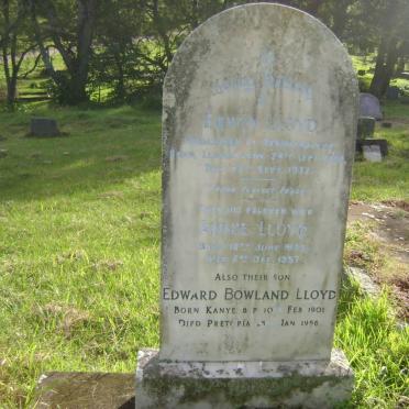 LLOYD Edwin 1856-1932 &amp; Annie 1865-1957 :: LLOYD Edward Bowland 1901-1986