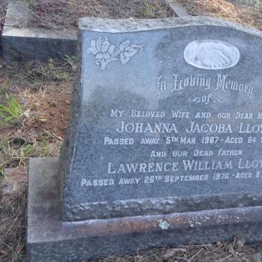 LLOYD Lawrence William -1976 &amp; Johanna Jacoba -1967