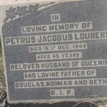 LOURENS Petrus Jacobus -1948