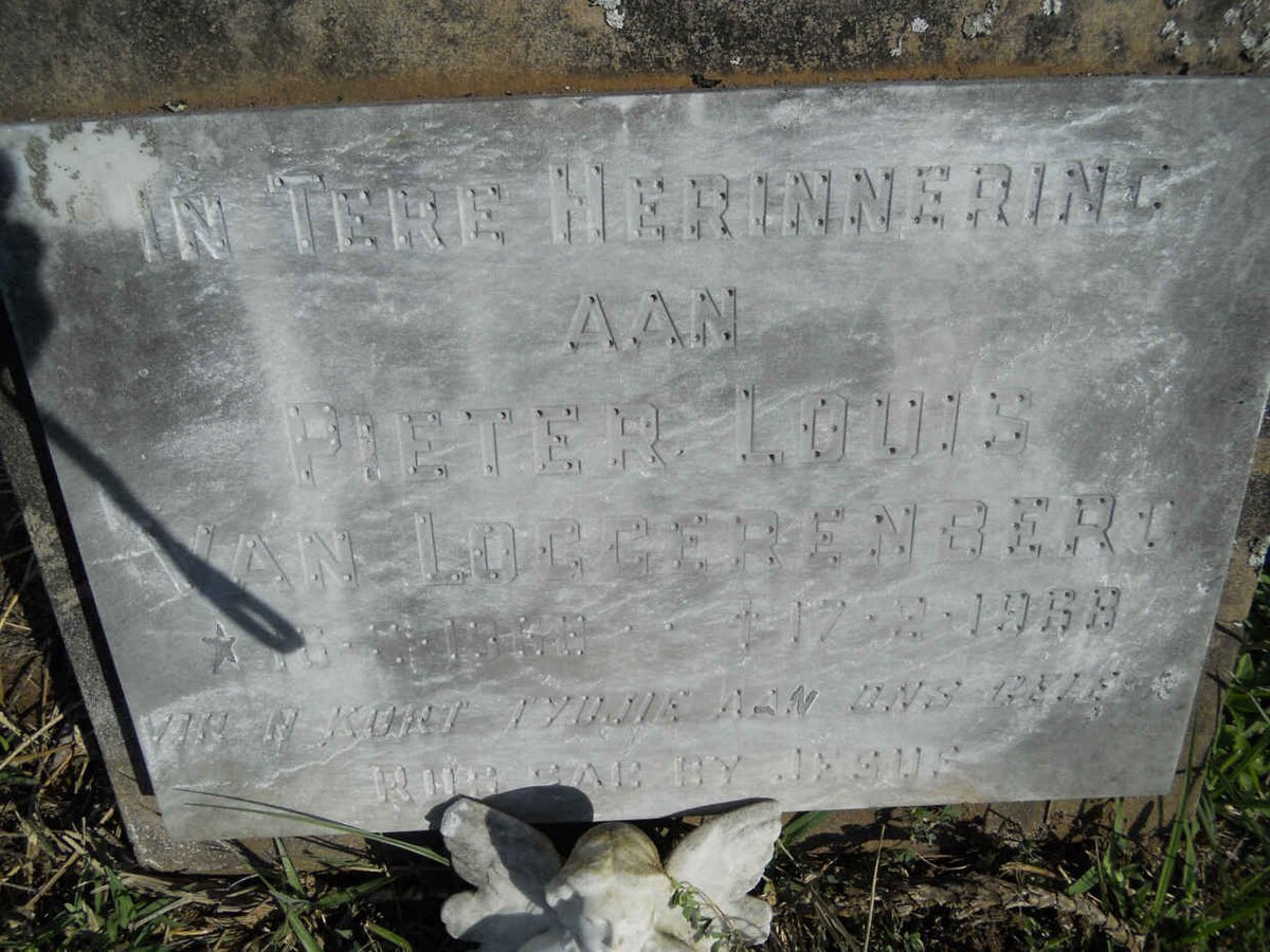 LOGGERENBERG Pieter Louis, van 1968-1968