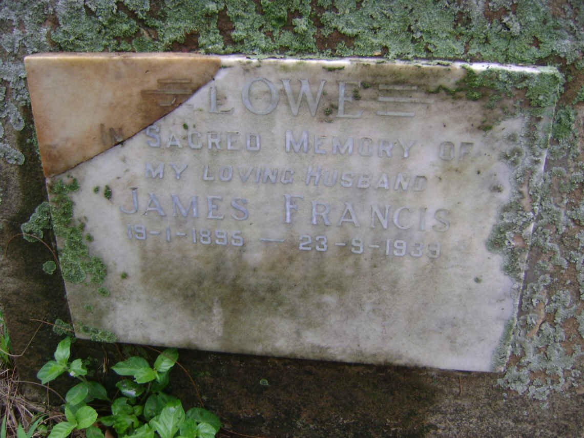 LOWE James Francis 1895-1939