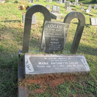 LOGAN Louis Albert 1939-1993 &amp; Marie Antionette -1973