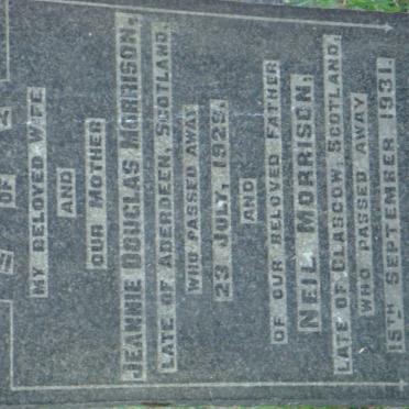 MORRISON Neil -1931 &amp; Jeannie Douglas -1929