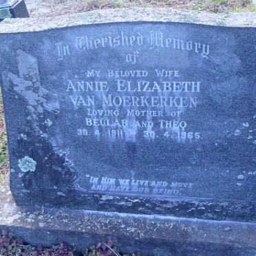 MOERKERKEN Annie Elizabeth, van 1911-1965