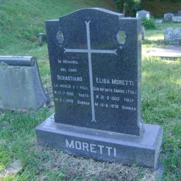 MORETTI Sebastiano 1900-1970 &amp; Elisa 1903-1976