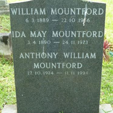 MOUNTFORD William 1889-1966 &amp; Ida May 1890-1973 :: MOUNTFORD Anthony William 1924-1994