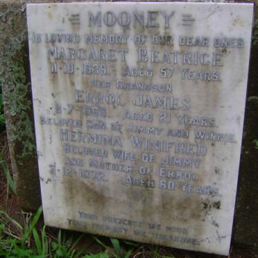 MOONEY Margaret Beatrice -1939 :: MOONEY Errol James -1965 :: MOONEY Hermina Winifred -1972