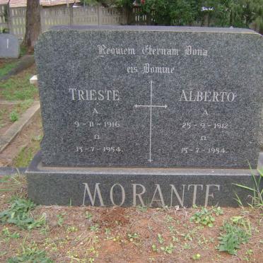 MORANTE Alberto 1912-1954 &amp; Trieste 1916-1954