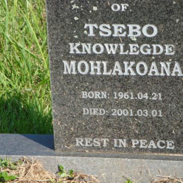 MOHLALOANA Tshebo Knowlegde 1961-2001