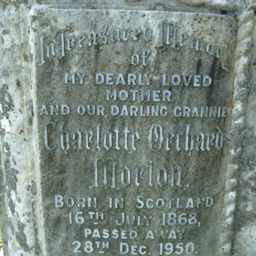 MORTON Charlotte Orchard 1868-1950