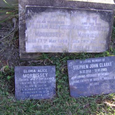 MORRISSEY William Aloysius -1948 :: MORRISSEY Maurice Benedict -1961 :: MORRISSEY Gloria Alice 1958-1990