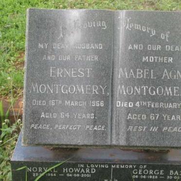 MONTGOMERY Ernest -1966 &amp; Mabel Agnes -1975