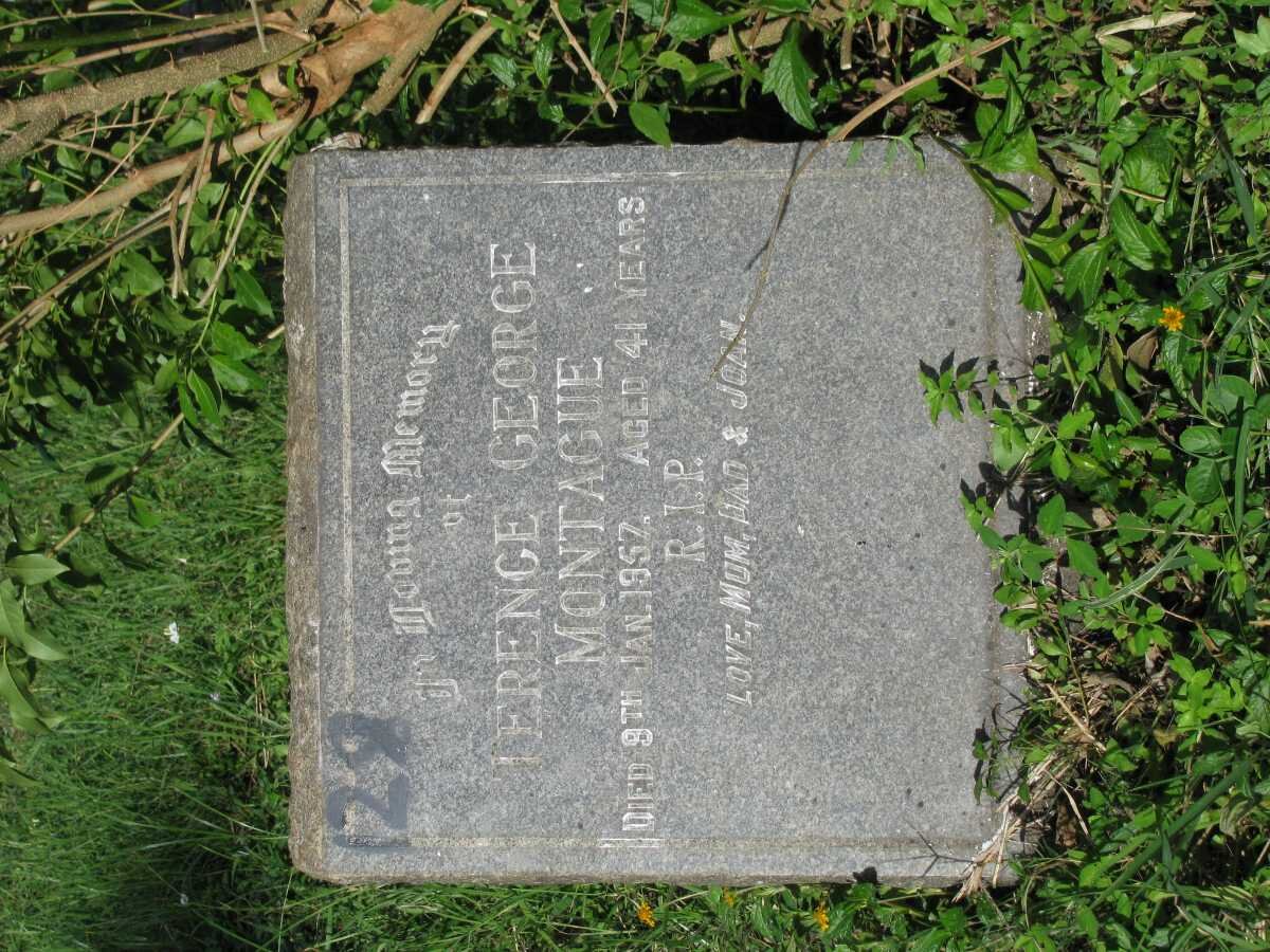 MONTAGUE Terence George -1957