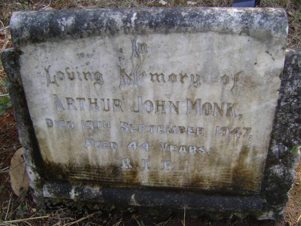 MONK Arthur John -1947