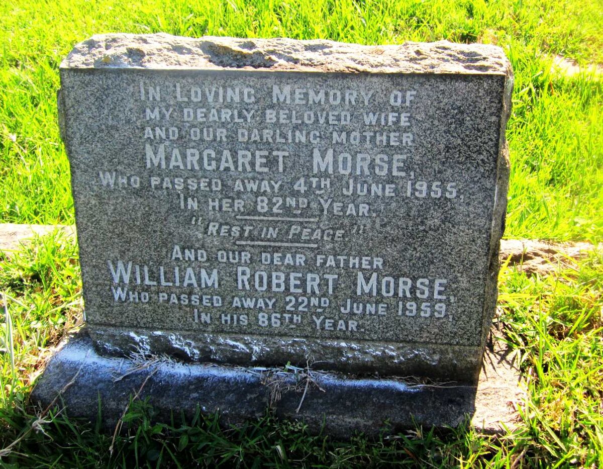 MORSE William Robert -1959 &amp; Margaret -1955