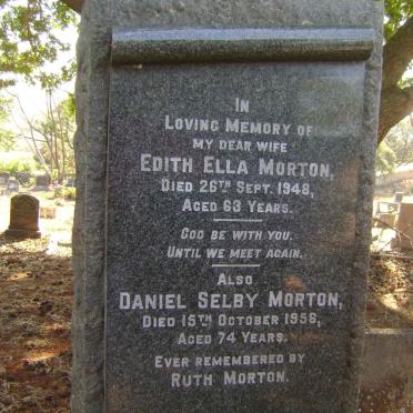 MORTON Daniel Selby -1956 &amp; Edith Ella -1948