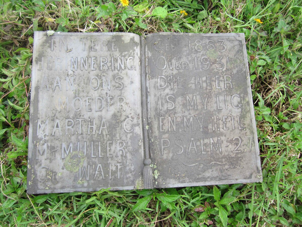 MULLER Martha C.M. nee WAIT 1863-1931