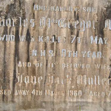 MULLER Jane Jack -1960 :: MULLER Charles MacGregor -1928