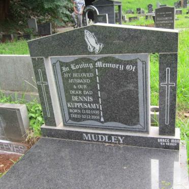 MUDLEY Dennis Kuppusamy 1930-2008
