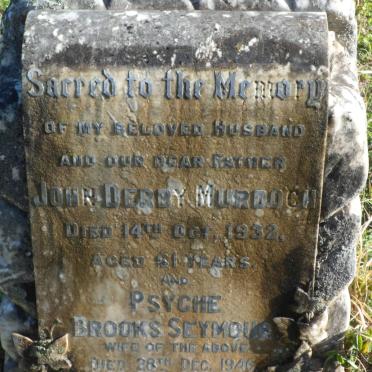 MURDOCH John Derby -1932 &amp; Psyche Brooks SEYMOUR -1946