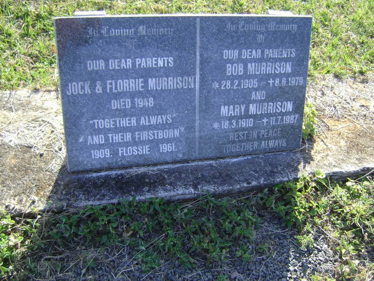 MURRISON Jock -1948 &amp; Florrie -1948 :: MURRISON Flossie 1909-1961 :: MURRISON Bob 1905-1979 &amp; Mary 1910-1987