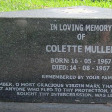 MULLER Colette 1967-1967