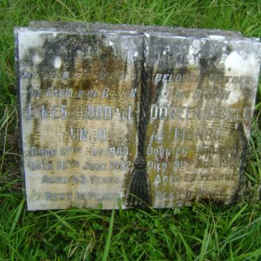 MUNRO James Goodall 1909-1952 &amp; Doreen Adele 1914-1967 