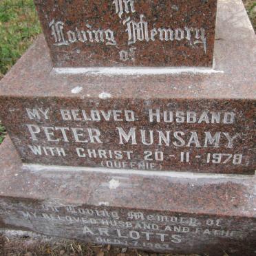 MUNSAMY Peter -1978 :: LOTTS A.R. -1983 