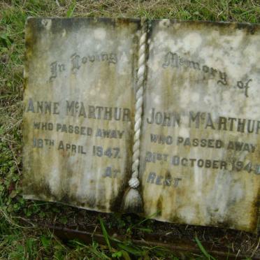McARTHUR John -1949 &amp; Anne -1947