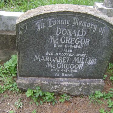 McGREGOR Donald -1940 &amp; Margaret Miller -1948