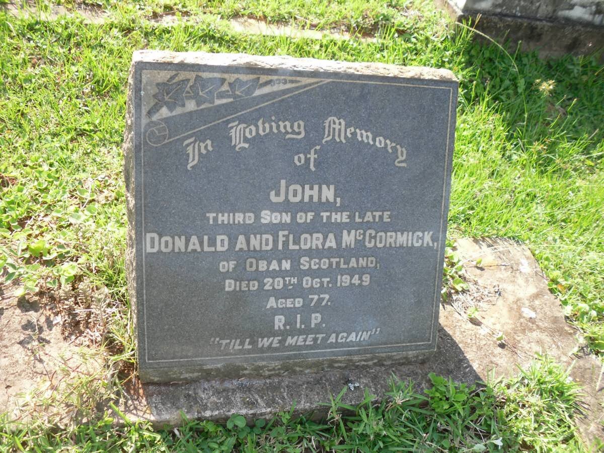 McCORMICK John -1949