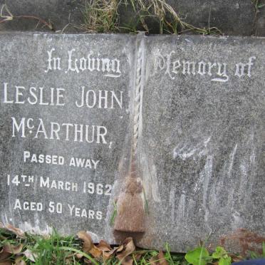 McARTHUR Leslie John -1962