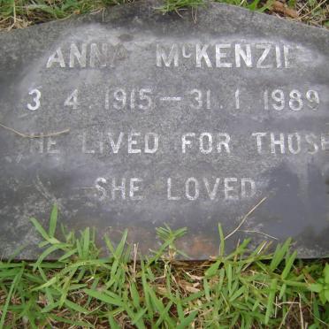 McKENZIE Anna 1915-1989