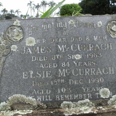 McCURRACH James -1963 &amp; Elsie -1990