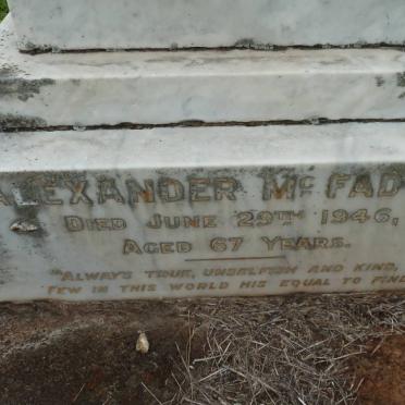 McFADYEN James -1927 :: McFADYEN Barbara -1937 :: McFADYEN Alexander -1946