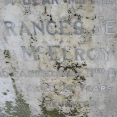 McELROY John -1942 &amp; Frances Jean -1980