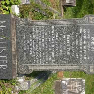 McALISTER Robert -1947 :: TRIM Henry Walter Harris 1908-1996 &amp; Eileen -1985 :: LINDFIELD A.P. -1933