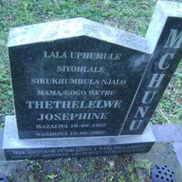 MCHUNU Thethelelwe Josephine 1935-2002