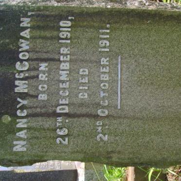 McGOWAN Nancy 1910-1911