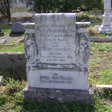 McLEAN Charles Frederick -1970 :: McLEAN Ethel May -19?? :: McLEAN Joyce Patricia -1940