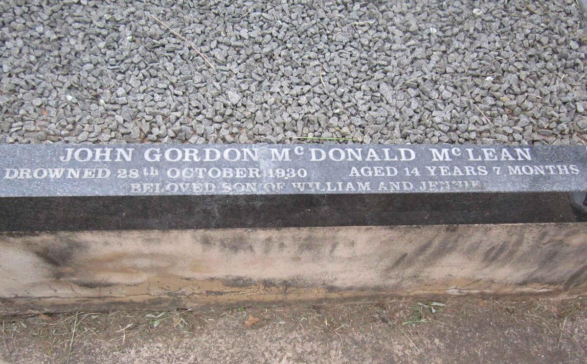 McLEAN John Gordon McDonald -1930