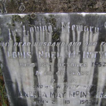 McINTYRE Louis Noel -1952 &amp; Angela May 1907-1987