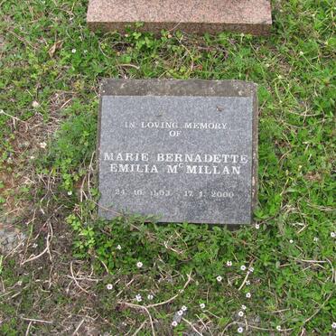 McMILLAN Marie Bernadette Emilia 1903-2000