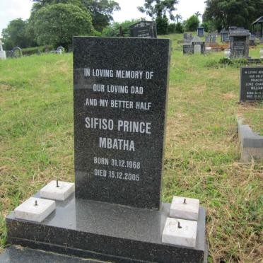 MBATHA Sifiso Prince 1968-2005